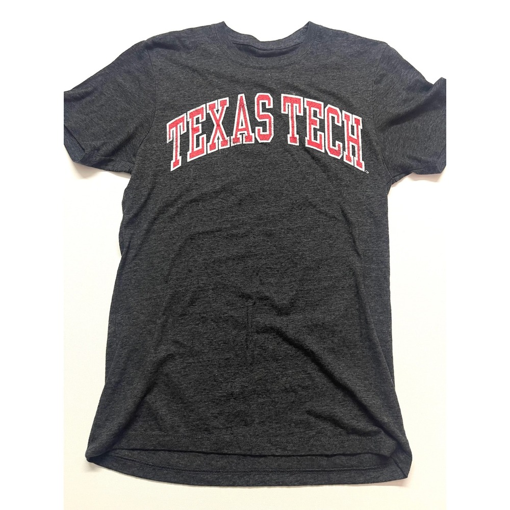 Texas Tech University Red Raiders T-Shirt Mens Small Charcoal Grey NCAA 0401
